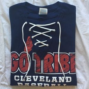 SOLD. Cleveland Indians Lace Up Tee